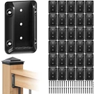 Toscoco 30 Pcs Deck Railing Bracket Connectors For 4" 2.6" 0.6", Black. Fixed Price $48.40.