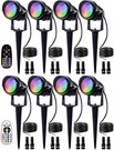 Sunvie 12W Rgb Color Changing Landscape Lights Low Voltage Led 8 Pack, Black. Fixed Price $126.64.