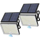 Home Security Solar Lights - 113 Led Motion Activated Outdoor Flood 2 Pack. Fixed Price $51.99.