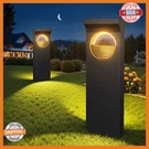 Bonlion Modern Solar Pathway Lights Outdoor, 6 Pack Upgraded Moon Shaped Landsca. Fixed Price $72.97.