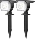 Eiuio Solar Outdoor Lights, 2 Pack - Black/cool White. Fixed Price $25.15.