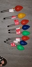 Christmas House Solar Stake Bulb Lights Snowman 14.25" Lot Of 8. Fixed Price $40.00.