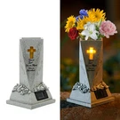 Cemetery Vase, Cometery Decor Solar With Led Lights For Fresh Artific. Fixed Price $38.58.