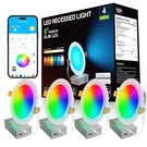 6INCH Smart Wifi Led Recessed Lights,rgbcw Color Changing With Alexa And Google. Fixed Price $59.99.