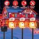 Imountek Solar Garden Stakes Light 3 Snowmen Christmas Yard Led Waterproof. Fixed Price $16.64.