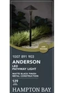 Hampton Bay Low-voltage Black Hat Outdoor Led Pathway Light. Fixed Price $28.00.