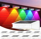Solar Fence Lights 10 Pack, Powered Waterproof IP65 Multicolor. Fixed Price $67.99.