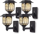 Leidrail Solar Fence Lights, 4 Pack Outdoor Waterproof Lantern Warm. Fixed Price $51.95.