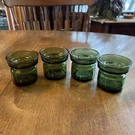 Set Of 4 Dansk Design Ltd Ihq Green Glass Votive Candle Holders Mcm Denmark. Fixed Price $20.46.