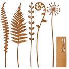 Metal Decorative Garden STAKES,15.7 Inch Rusty Plant Yard Art Ferns. Fixed Price $21.41.