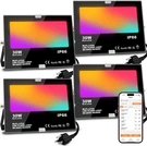 4 Pack 30W Led Flood Rgb Smart Outdoor Landscape Lights App Control. Fixed Price $71.27.