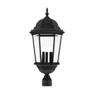 Livex Hamilton 3 Light Large Outdoor Post Top Lantern, Textured Black 7568-14. Fixed Price $319.96.