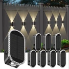 Herzila Pack Solar Fence Lights,rgbw 8-COLOR Changing,waterproof Black. Fixed Price $42.99.