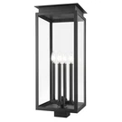 Z-lite Nova 4 Light 10.5" Outdoor Post Mount/square, Black/clear 5018PHBS-BK. Fixed Price $436.00.