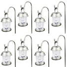 8 Pk Brass / Copper Solar Landscape Lights 2 Led Outdoor Pathway Hanging Lantern. Fixed Price $34.95.