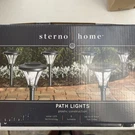 Sterno Home Path Lights Solar Led 6 Pack Plastic Black 5-LUMEN. Fixed Price $23.98.