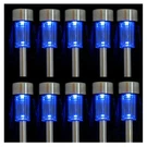 Newote 10PCS Blue Led Outdoor Steel Garden Solar Powered Landscape Light Lamp. Fixed Price $42.39.