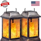 Solar Lights Metal Flickering Flame Outdoor Hanging Lanterns Li.... Fixed Price $71.99.