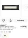 Hinkley Lighting 15335 Dash Louvered 12V 10"W Sparta- Black Stainless Steel. Fixed Price $130.00.