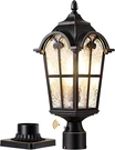 Large Dusk To Dawn Outdoor Post Light 21.9'' Waterproof Black Lantern. Fixed Price $116.99.