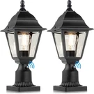 Folksmate Dusk To Dawn Outdoor Post Lights, 2-PACK Waterproof Outside Black. Fixed Price $102.57.
