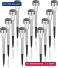 Gigalumi Solar Lights Outdoor Waterproof, 12 Pack, Stainless Steel Led Gar. Fixed Price $26.55.