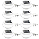 8 Pack Waterproof Solar Powered Led Outdoor Gutter Lights With Brackets. Fixed Price $39.99.