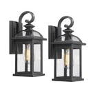 Darkaway Outdoor Lights Fixtures Wall Mount, 15", 2 Pack, Black-seeded Glass. Fixed Price $147.72.