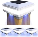 Fvtled Solar Outdoor Post Cap Lights, Fits 4X4 Pack, White. Fixed Price $77.99.