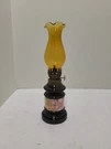 Vintage Amber Glass Mini Oil Lamp World Map Globe Base Japan. Fixed Price $14.95.
