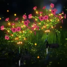 2 Pack Solar Stake Lights Outdoor Decor Waterproof Mums Artificial Flowers. Fixed Price $29.60.