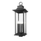 Z-lite Tiberius 6LT 12" Outdoor Post Mount/square, Black/seed 5017PHXLS-BK. Fixed Price $496.00.