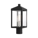 Livex Nyack 1 Light Post Top Lantern, Black/nickel Cluster/clear 20590-04. Fixed Price $295.96.