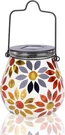 Mosaic Solar Lanterns Outdoor - Glass Hanging Lights Hollow Waterproof. Fixed Price $44.99.