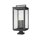 Z-lite Hartwell 6 Light Outdoor Pier Mounted Fixture In Sand Black Color. Fixed Price $1088.00.