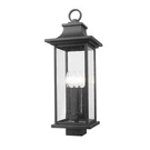 Z-lite Tiberius 4LT 25" Outdoor Post Mount/square, Black/seed 5017PHBS-BK. Fixed Price $354.00.