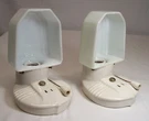 Antique Porcelain Sconce Pair Vtg Light Fixture Ceramic Art Glass Wired Usa #G6. Fixed Price $319.99.