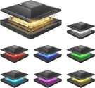 Solar Post Cap Lights With 8 Rgb Solid Colors & Multicolor Flow - Pack 6X6. Fixed Price $79.99.