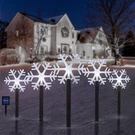 Brightdeck Snowflake Solar Christmas Decorations Outdoor, 5 Pack Led Pathway .... Fixed Price $29.02.
