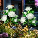 Solar Garden Lights Outdoor: 10 Waterpoof Artificial Rose Flower 2 Pack - Whi.... Fixed Price $30.53.