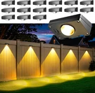 16 Pack Solar Fence Lights - Waterproof Led Outdoor Lighting With 3 Modes. Fixed Price $49.99.
