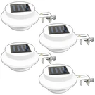 4 Pack Waterproof Solar Powered Led Outdoor Gutter Lights With Brackets. Fixed Price $24.99.