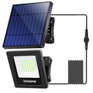 Intelamp Solar Lights Outdoor, 4400MAH Powered Flood 1 Pack, Black. Fixed Price $41.99.