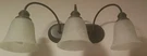 Bennington Luna Collection 3-LIGHT Vanity Oil Rubbed Bronze Frosted Glass. Fixed Price $10.00.