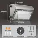 Aphyni 150W Led Wall Light **2 Pack**, Dusk Dawn Photocell. Fixed Price $89.99.