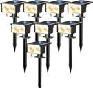 8 Pack Solar Spot Lights - Waterproof Motion Sensor For Yard & Garden. Fixed Price $116.99.
