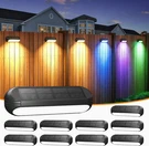 Ahaorigin Fence Solar Lights Outdoor Waterproof, 10 Pack, Black. Fixed Price $59.75.