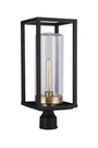 Midnight Satin Brass One Light Outdoor Post Mount From The Neo Collection. Fixed Price $164.00.