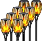 Large Solar Torch Lights - 43" Waterproof 96 Led Flickering Flames (8 Pack). Fixed Price $148.99.