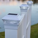 Brylanehome Solar Fence Post Light - White. Fixed Price $23.99.